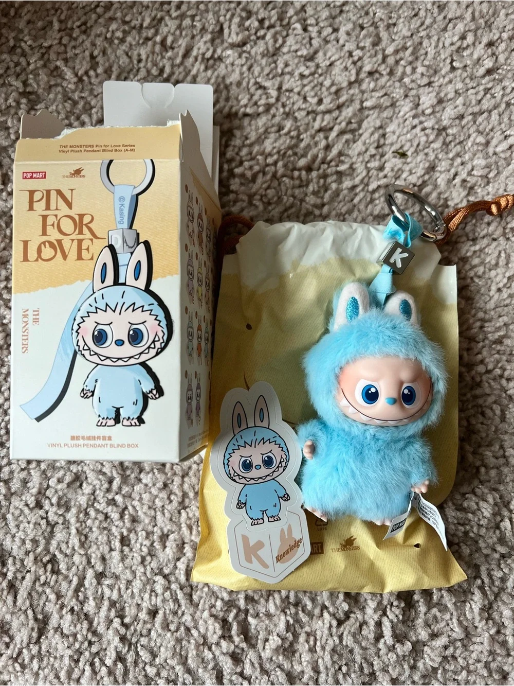 Pop Mart Pin for Love Knowledge Keychain Plush - NWT